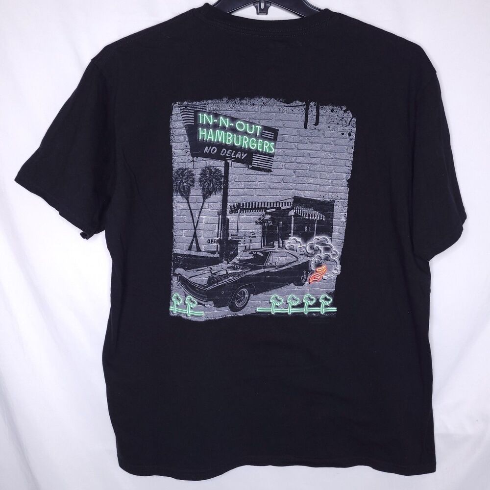 IN-N-OUT Burger T Shirt Mens XL Black Las Vegas
